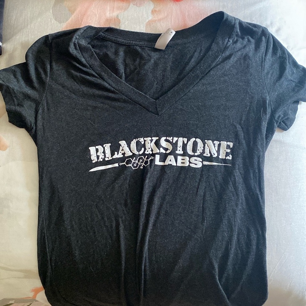 Blackstone black V-Neck Short Sleeve Tee